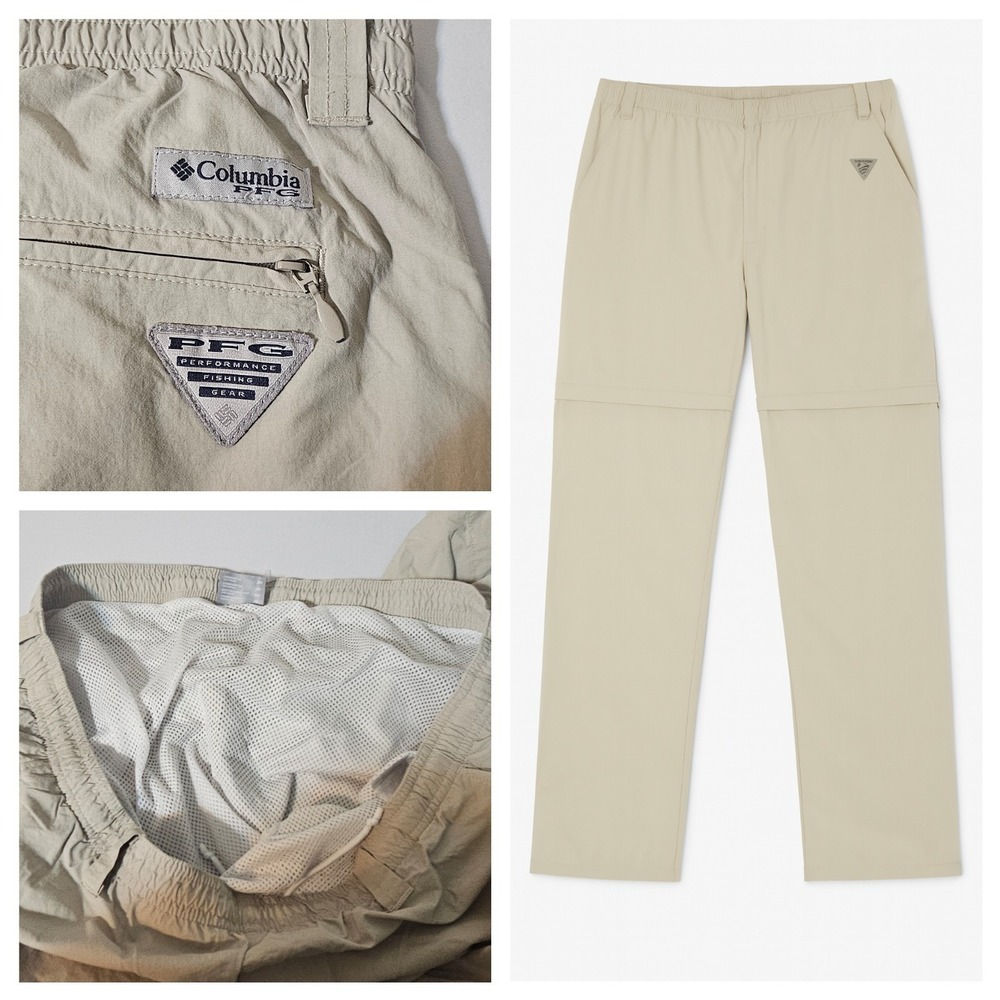 Columbia PFG Convertible Hiking Pants Mens 2XL Nylon PERFORMANCE‎ FISHING GEAR